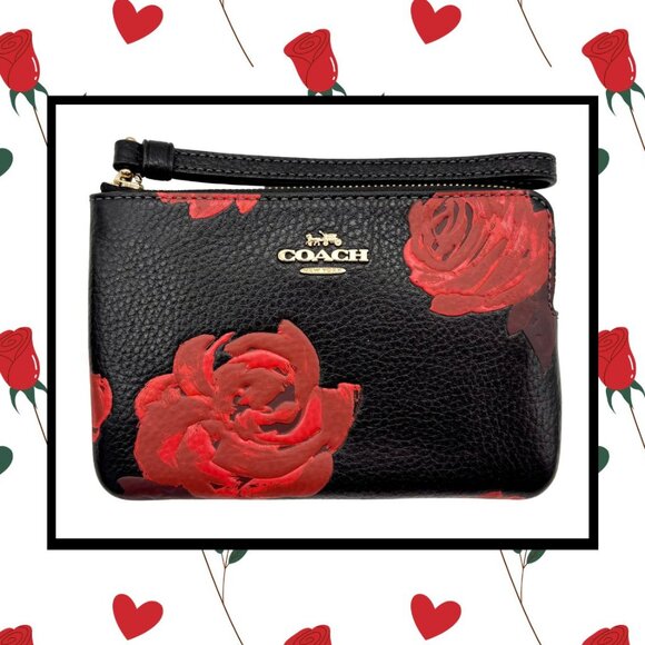 Coach Handbags - Coach Corner Zip Wristlet With Floral Print